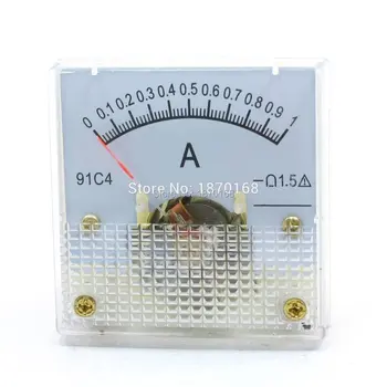 91C4 DC 0-1A Analog mēraparātu Panelī Ammeter Amperemeter