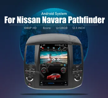 8 Kodolu Tesla Android Stila Automašīnas Radio Nissan Navara Pathfinder 2008. - 2012. Gadam Multivides Video Atskaņotājs, GPS Navigācija, Auto Stereo 0