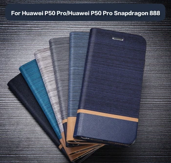 PU Ādas Maks Gadījumā Huawei P50 Pro Uzņēmuma Tālruņa, Gadījumā, Huawei P50 Pro Snapdragon 888 Gadījumā Mīksta Silikona Vāciņu Atpakaļ 0